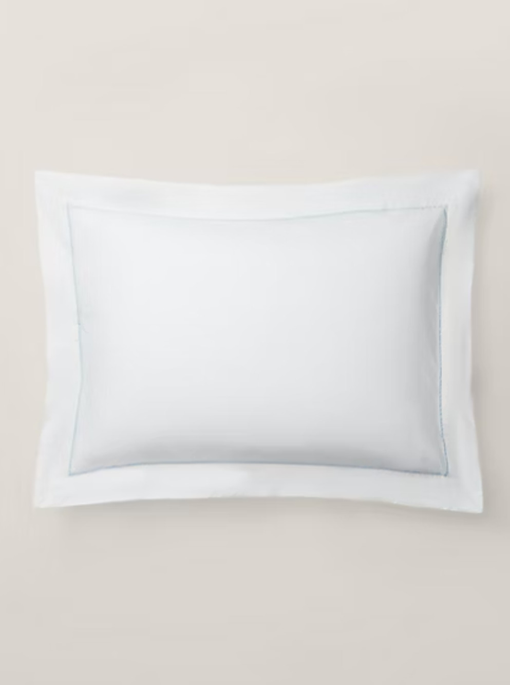 New Ralph Lauren Organic Cotton Palmer Percale One Standard Sham Sky Blue Boho